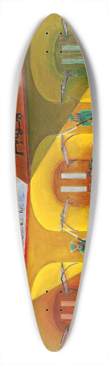Nils Dardel - Transsibiriska expressen 39.3 inch art pintail longboard deck