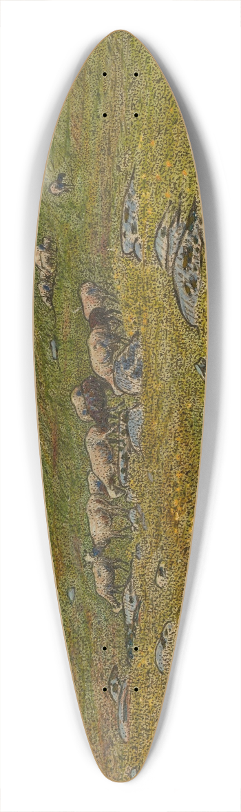 Nils Kreuger - Grazing Sheep 39.3 inch art pintail longboard deck