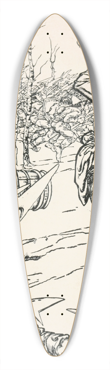 Noel Nisbet - Daniel waved his sword 39.3 inch art pintail longboard deck