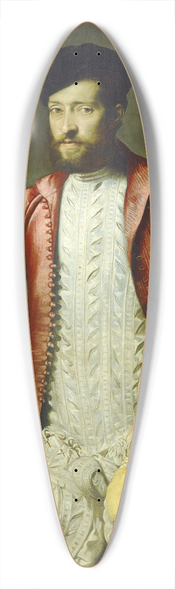 North Italian 16th Century - Alessandro Alberti with a Page 39.3 inch art pintail longboard deck