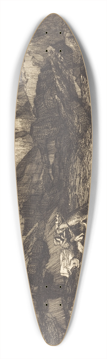 Odilon Redon - La Peur (Fear) 39.3 inch art pintail longboard deck