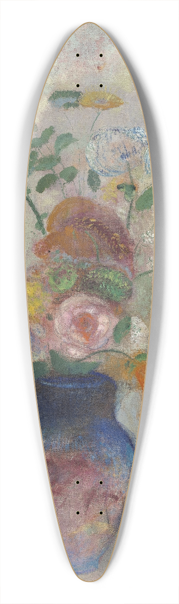 Odilon Redon - Large Vase with Flowers 39.3 inch art pintail longboard deck