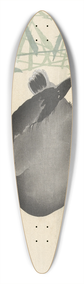 Ohara Koson - Moorhen 39.3 inch art pintail longboard deck