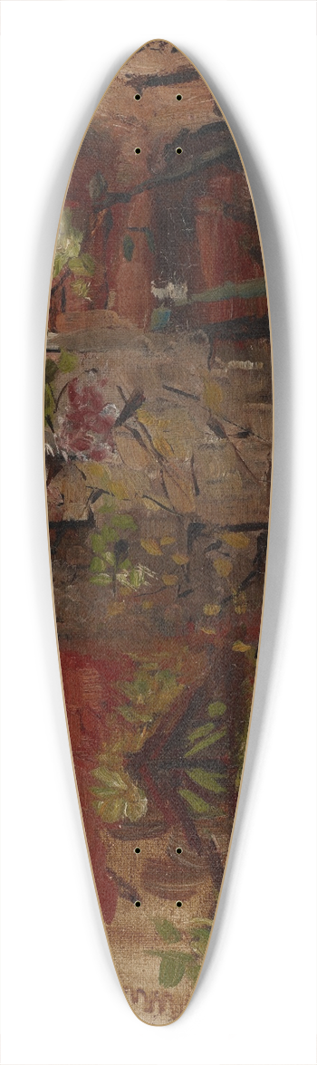 Olga Boznanska - Buildings II 39.3 inch art pintail longboard deck