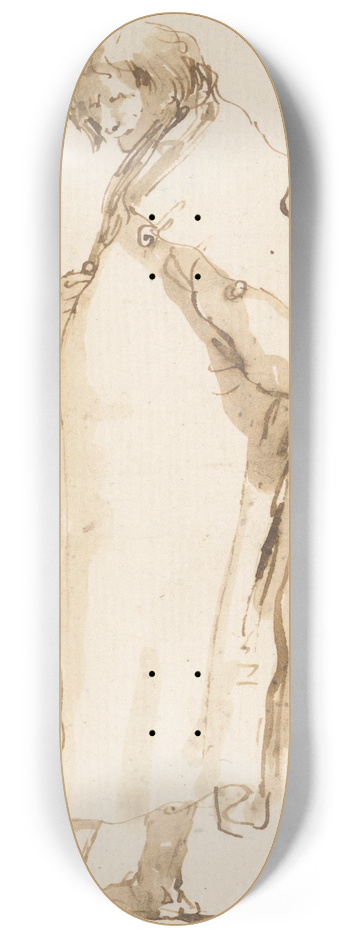 Giovanni Battista Tiepolo - Standing Man, Turned to the Left 8.25 inch art skate deck