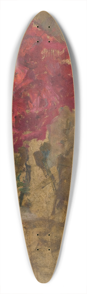 Olga Boznanska - Study of Flowers 39.3 inch art pintail longboard deck