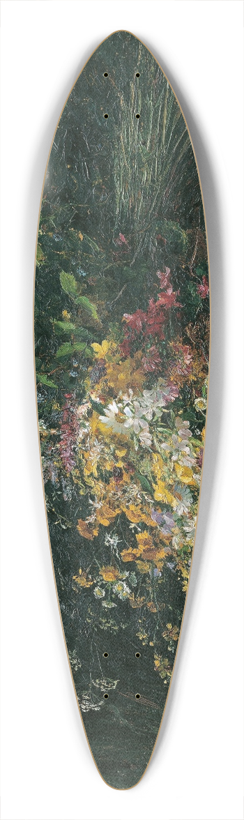 Olga Wisinger-Florian - Feldblumenstrau 39.3 inch art pintail longboard deck