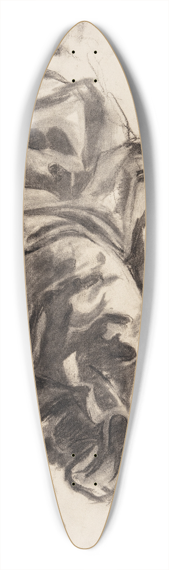 Oluf Hartmann - Draperistudie 39.3 inch art pintail longboard deck