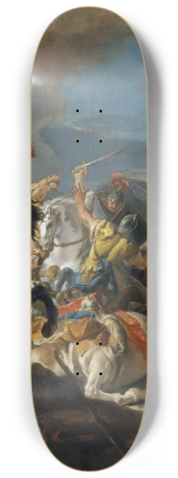 Giovanni Battista Tiepolo - The Battle of Vercellae 8.25 inch art skate deck
