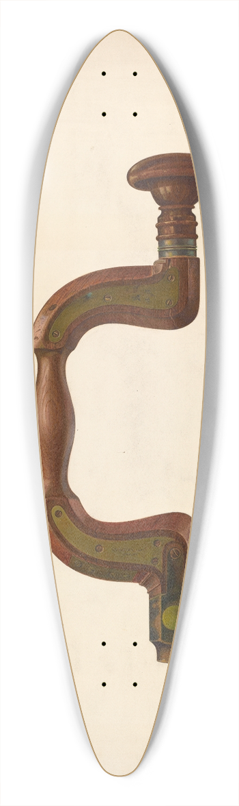 Oscar Bluhme - Bit Brace 39.3 inch art pintail longboard deck