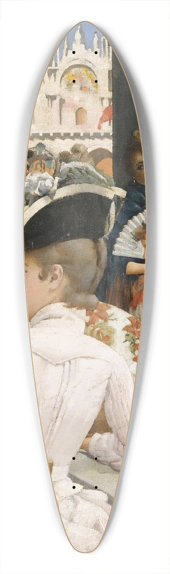 Oscar Wilson - The Cafe, St. Marks Square, Venice 39.3 inch art pintail longboard deck