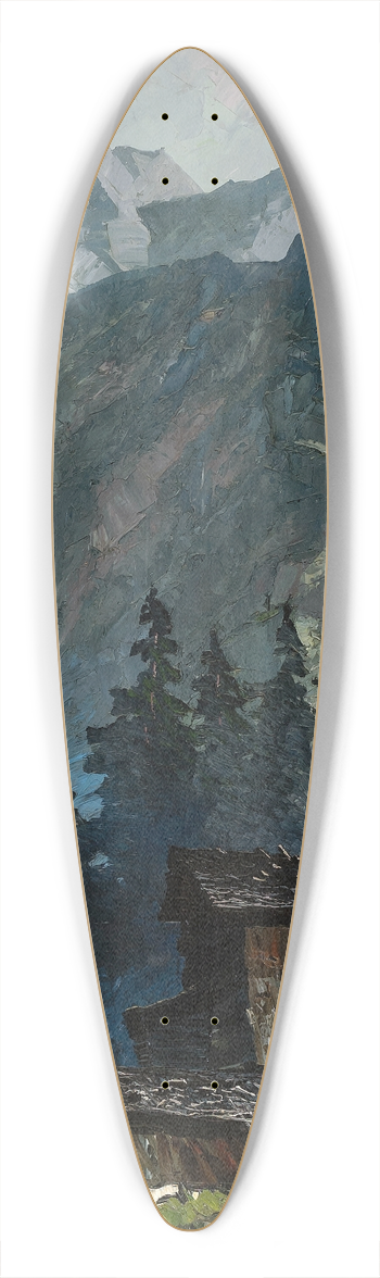 Oskar Mulley - Hochleger am Bergwald 39.3 inch art pintail longboard deck