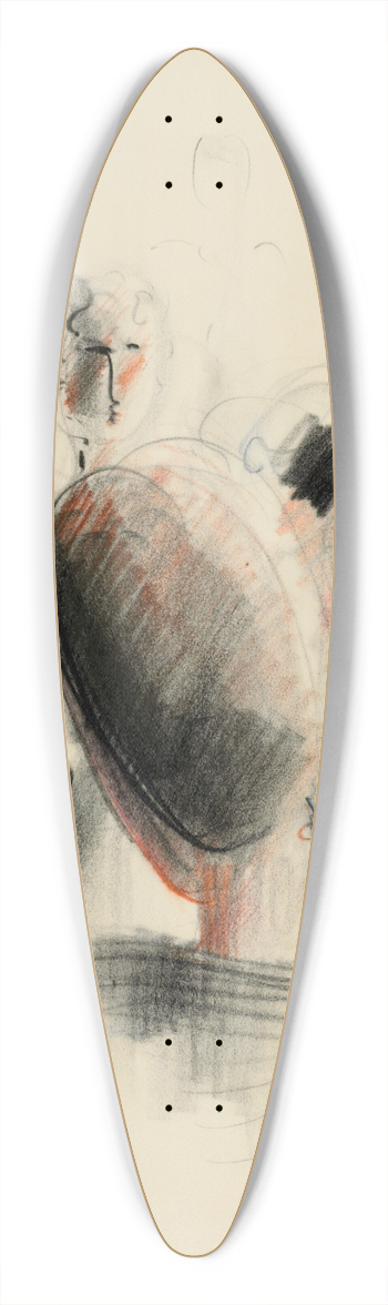Oskar Schlemmer - Drei Kpfe 39.3 inch art pintail longboard deck
