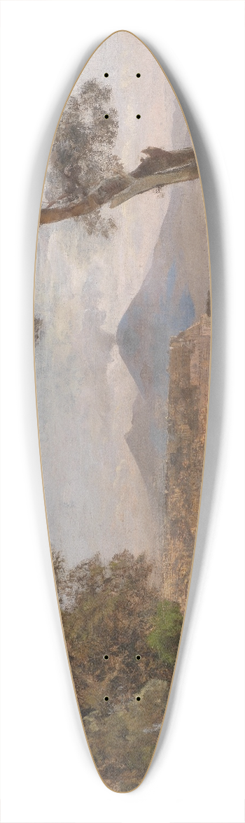 Oswald Achenbach - Abendstimmung am Golf von Neapel 39.3 inch art pintail longboard deck