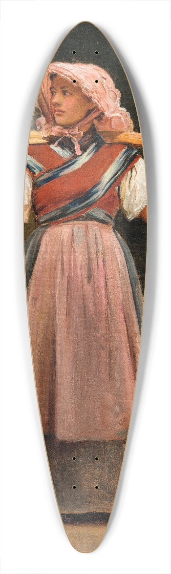 Otto Bache - A milkmaid 39.3 inch art pintail longboard deck
