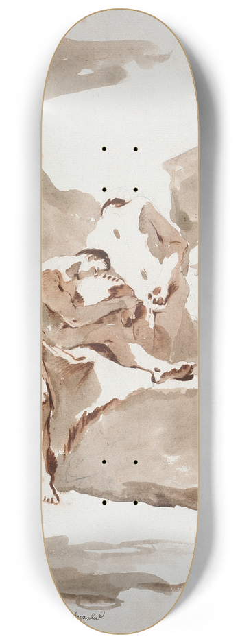 Giovanni Battista Tiepolo - Vier Akte in einer Landschaft 8.25 inch art skate deck
