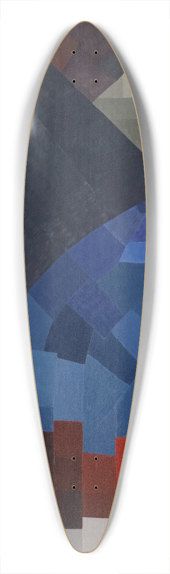 Otto Freundlich - composition 39.3 inch art pintail longboard deck