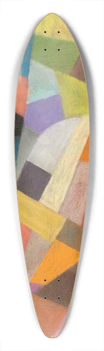 Otto Freundlich - Untitled 39.3 inch art pintail longboard deck