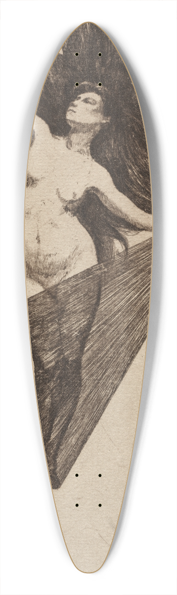 Otto Henry Bacher - Arachne 39.3 inch art pintail longboard deck