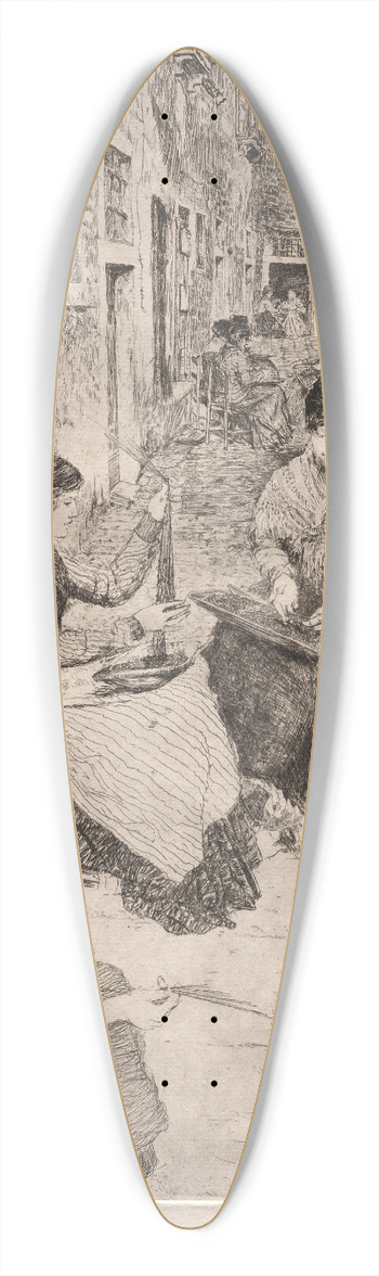 Otto Henry Bacher - Bead Stringers 39.3 inch art pintail longboard deck