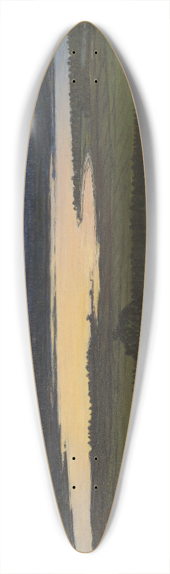 Otto Hesselbom - Summer Night. Study 39.3 inch art pintail longboard deck