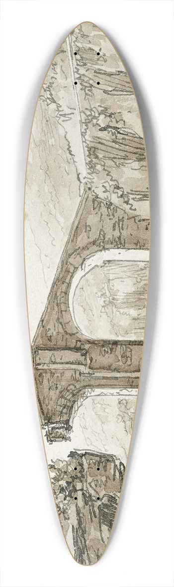 Otto Howen - De brug van Almaraz 39.3 inch art pintail longboard deck