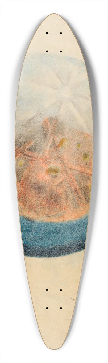 Otto Meyer-Amden - Paradiesgarten in Glaskugel 39.3 inch art pintail longboard deck