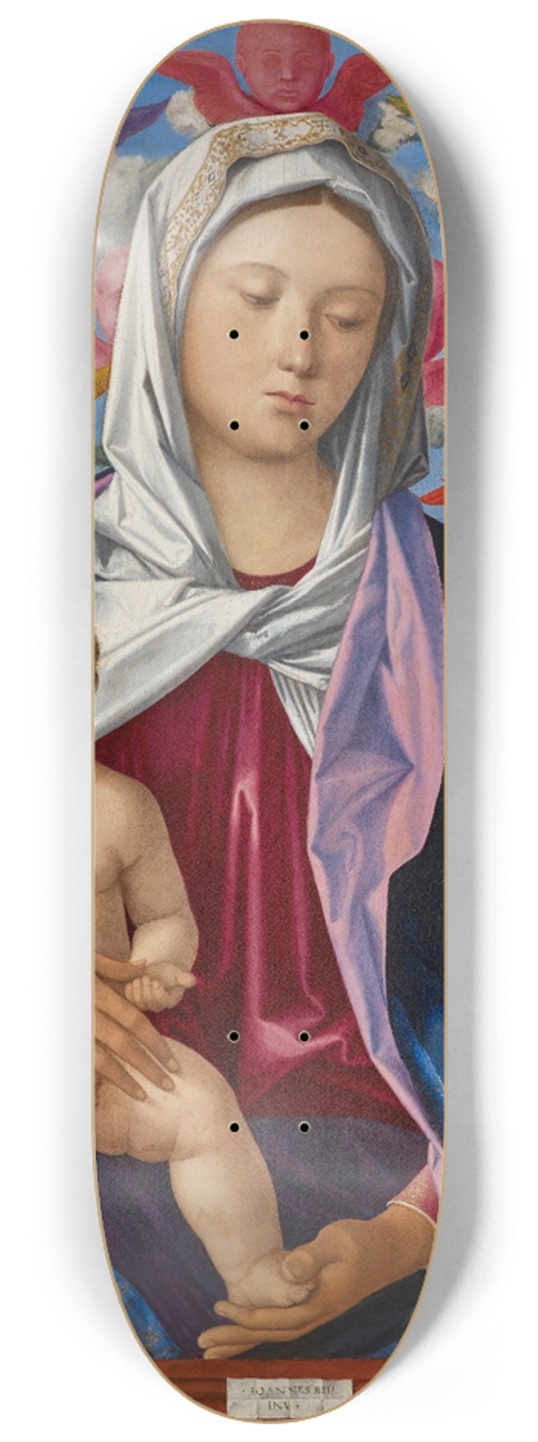 Giovanni Bellini - Madonna And Child With St. John The Baptist 8.25 inch art skate deck