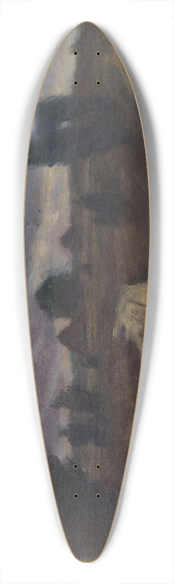 Otto Modersohn - Lneburger Heide 39.3 inch art pintail longboard deck