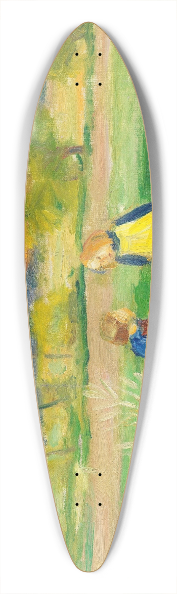 Otto Modersohn - Spielende Kinder 39.3 inch art pintail longboard deck
