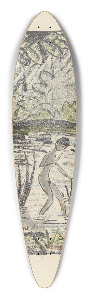 Otto Mueller - Akte im Wasser 39.3 inch art pintail longboard deck