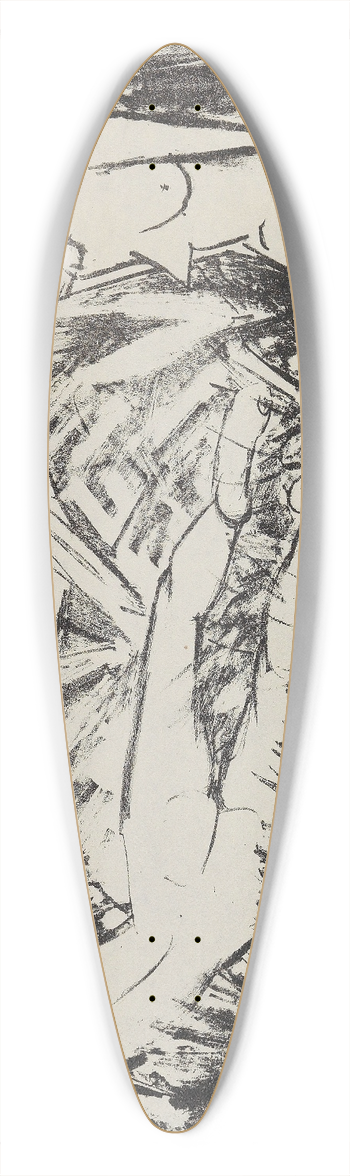Otto Mueller - Sitzendes und zwei liegende Mdchen im Gras (Drei Akte) 39.3 inch art pintail longboard deck