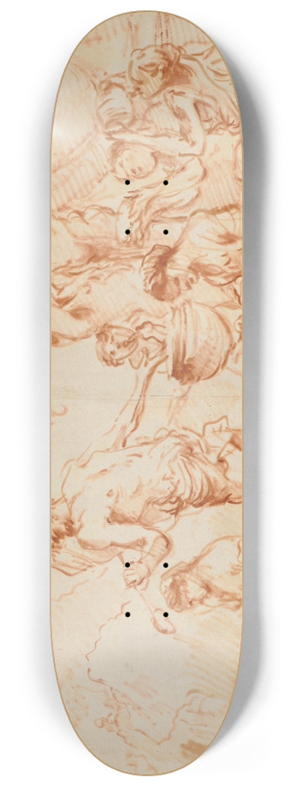 Giovanni Benedetto Castiglione - Bacchanal Before a Herm 8.25 inch art skate deck