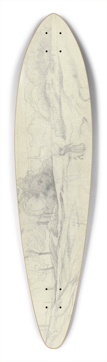 Otto Scholderer - Ansicht der Umgebung von Kronberg 39.3 inch art pintail longboard deck
