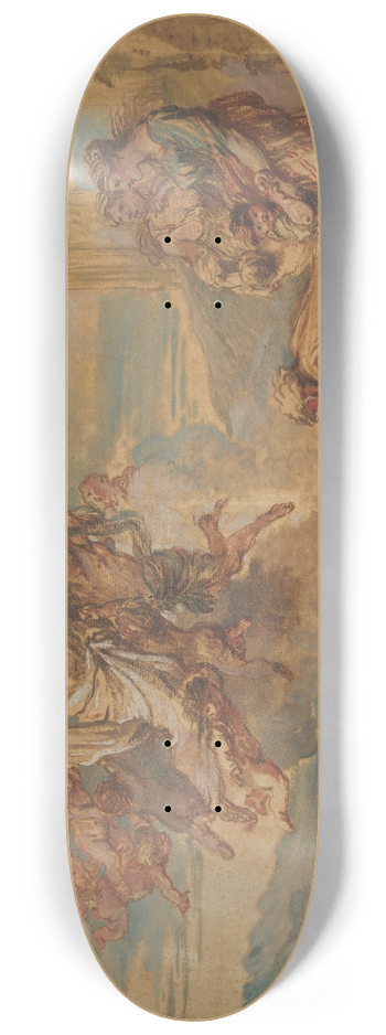 Giovanni Benedetto Castiglione - God the Father Appearing to Jacob 8.25 inch art skate deck