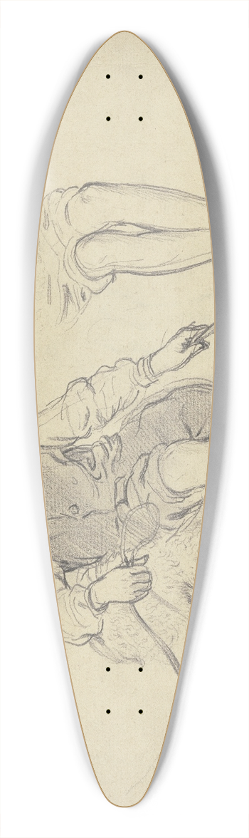 Otto Scholderer - Donkey rider 39.3 inch art pintail longboard deck