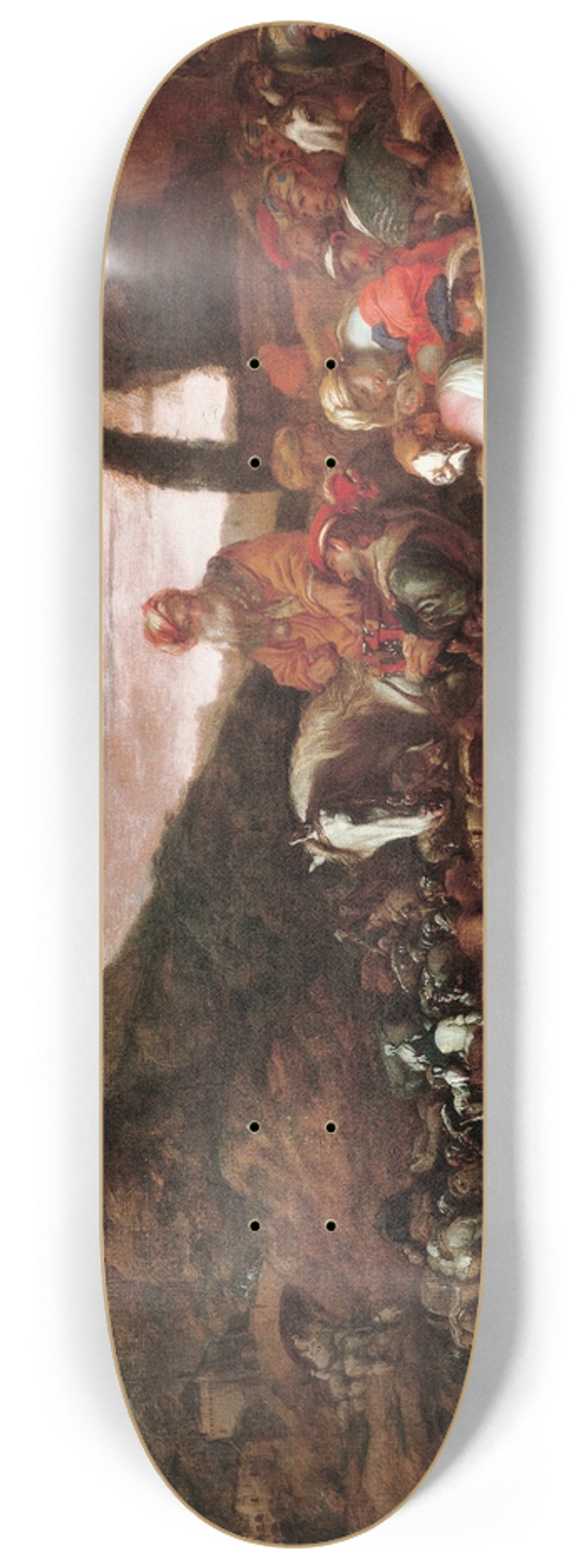 Giovanni Benedetto Castiglione - Journey of the Family of Abraham 8.25 inch art skate deck