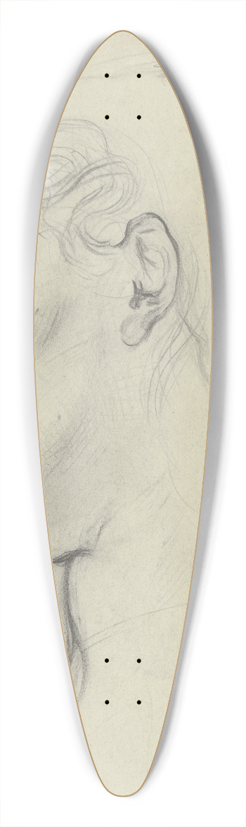 Otto Scholderer - Kopf eines Mdchens im Profil nach links 39.3 inch art pintail longboard deck