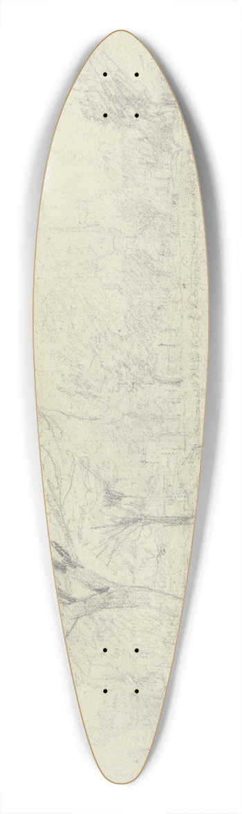 Otto Scholderer - Landscape 39.3 inch art pintail longboard deck