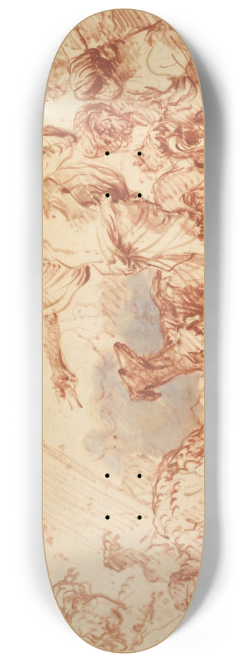 Giovanni Benedetto Castiglione - Noah Entering the Ark 8.25 inch art skate deck