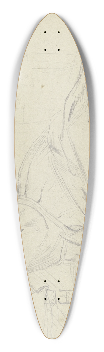 Otto Scholderer - Luise Scholderer an einem Stuhl kauernd 39.3 inch art pintail longboard deck