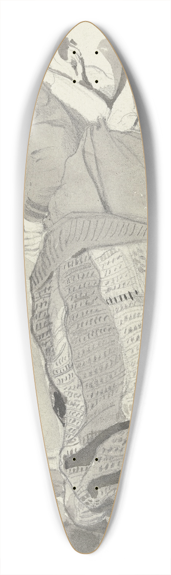 Otto Scholderer - Luise Scholderer auf dem Sofa schlafend 39.3 inch art pintail longboard deck