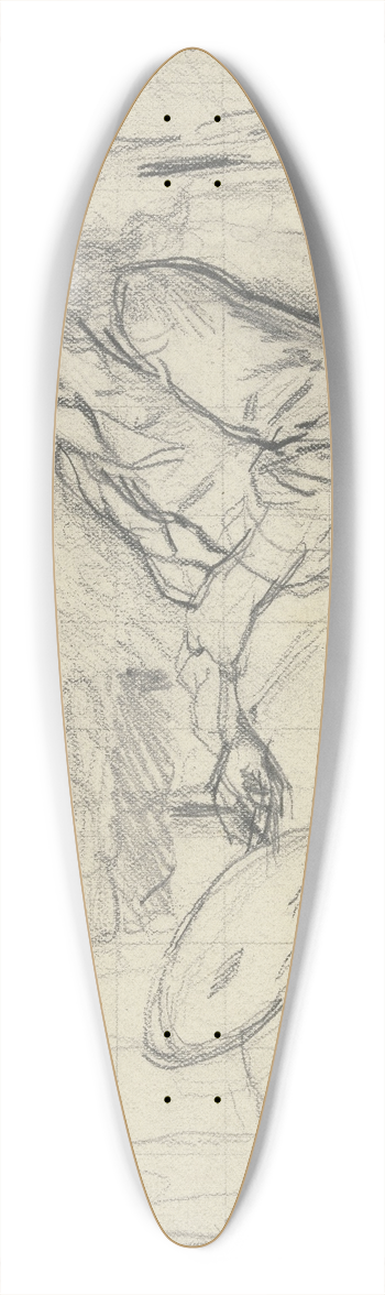 Otto Scholderer - Luise Scholderer auf der Ottomane 39.3 inch art pintail longboard deck