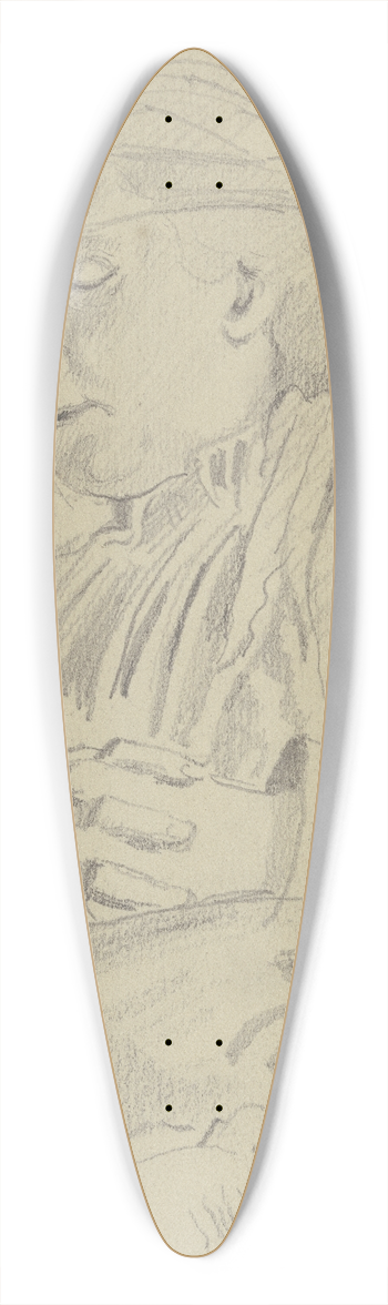 Otto Scholderer - Luise Scholderer schlafend mit gefalteten Hnden 39.3 inch art pintail longboard deck
