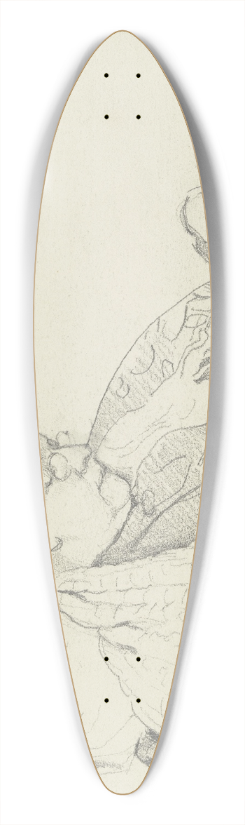 Otto Scholderer - Luise Scholderer schreibend 39.3 inch art pintail longboard deck