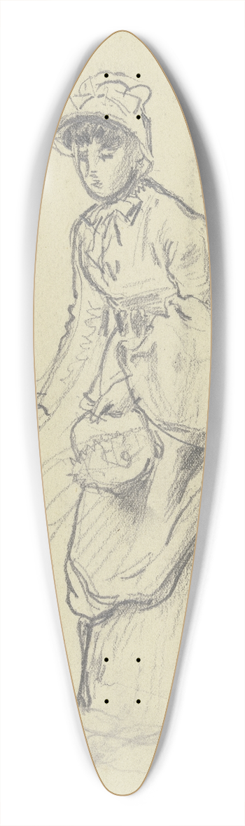 Otto Scholderer - Schreitende Dame mit Schirm 39.3 inch art pintail longboard deck