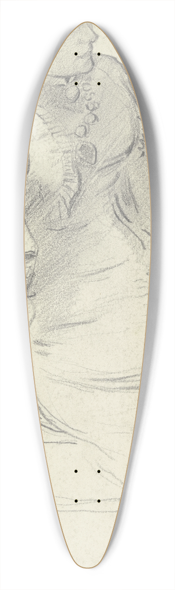 Otto Scholderer - Sitzendes Mdchen in Seitenansicht 39.3 inch art pintail longboard deck
