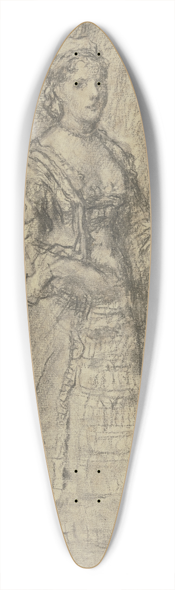 Otto Scholderer - Stehende Dame im Rschenkleid 39.3 inch art pintail longboard deck