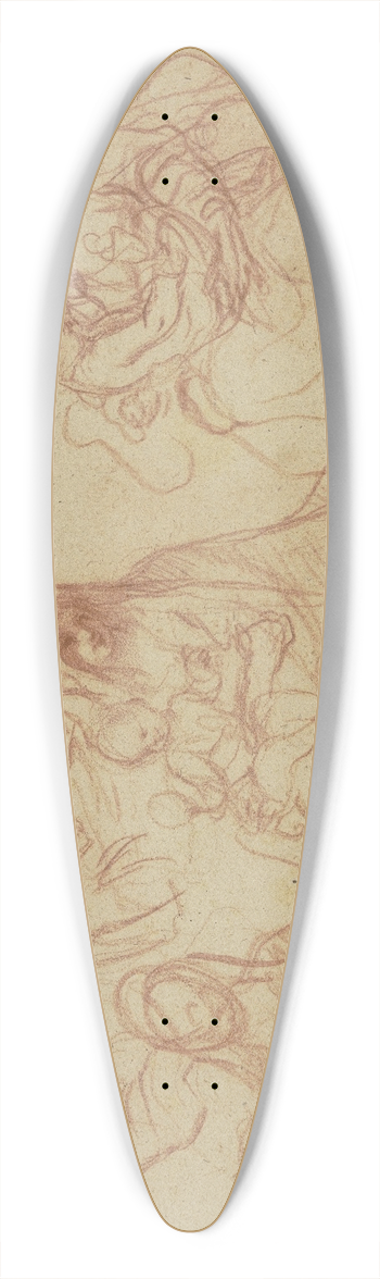 Otto Scholderer - Studienblatt; Madonna mit Kind 39.3 inch art pintail longboard deck