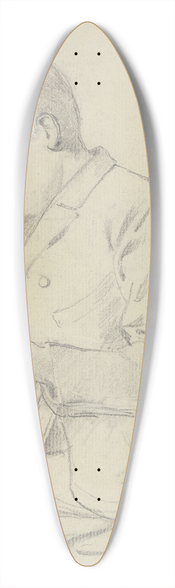 Otto Scholderer - Victor Scholderer lesend am Tisch 39.3 inch art pintail longboard deck